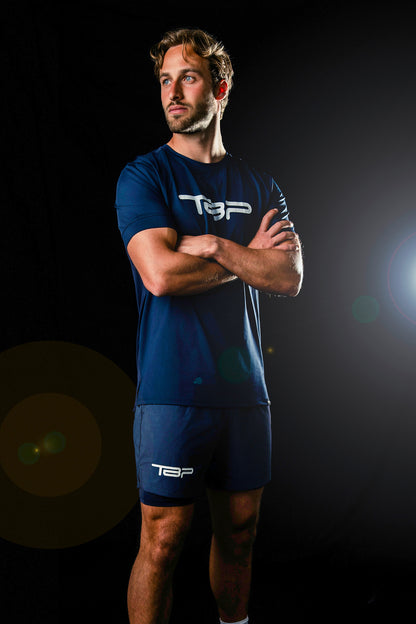 TBP Men, Smooth Series Navy Bleu Shortsleeve Shirt