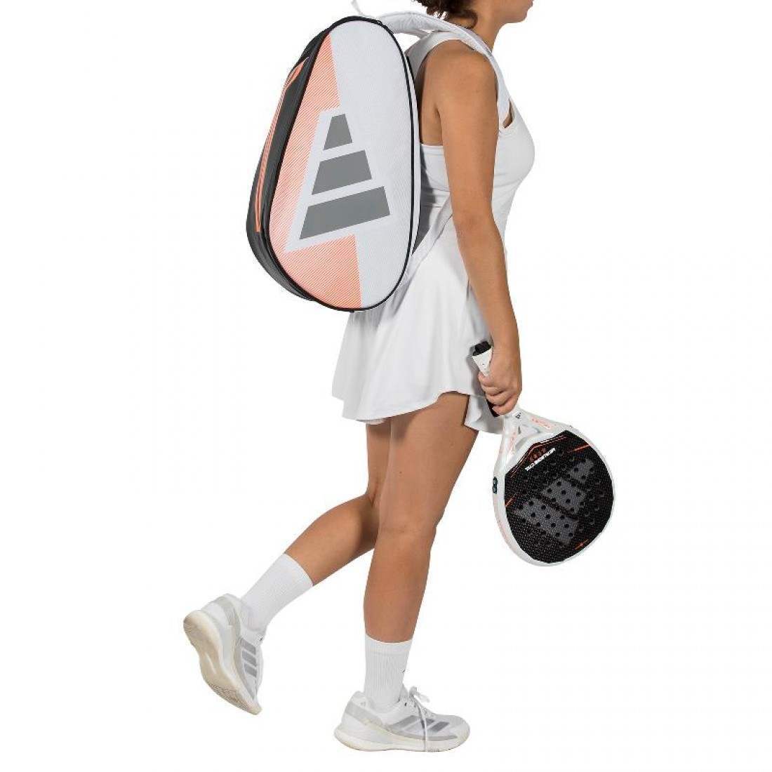 ADIDAS CONTROL RACKETBAG PADEL '26 WIT/GRIJS/ORANJE