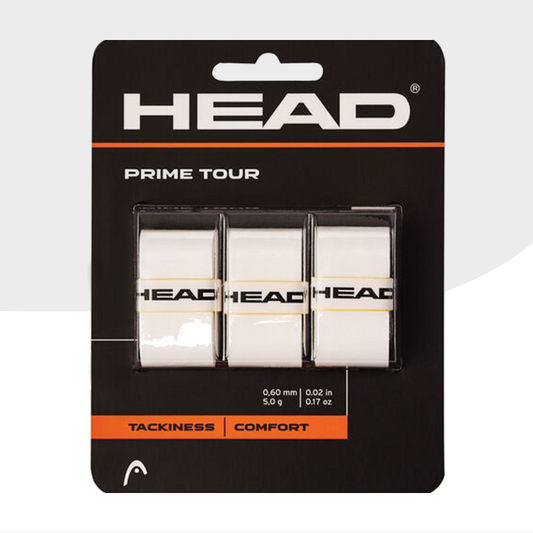 Head Prime Tour Wit 3pack