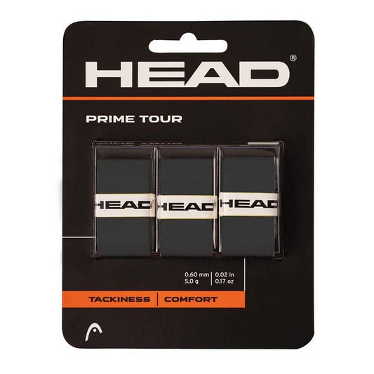 Head Prime Tour Zwart 3pack